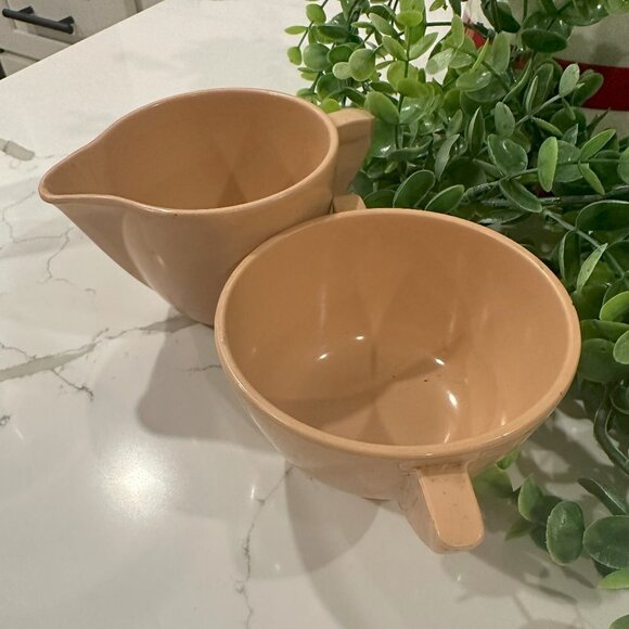 Vintage Melamine  Textured PROLON WARE Brand Cream and Sugar Set - Picture 8 of 8